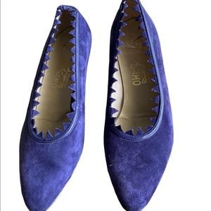 Salvatore Ferragamo  Size 8B Vintage Purple Suede Pumps Shoes Worn once